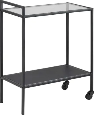 Obrázok produktu pre Rollwagen >Carney< in Schwarz/matt aus Metall - 60x75x30cm (BxHxT)