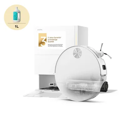 Produktbild von MOVA S70 Roller Saugroboter mit Station + Reinigungslösung, 28000Pa, 80°C Heißwasser, Dual-Laser, 17N Druck