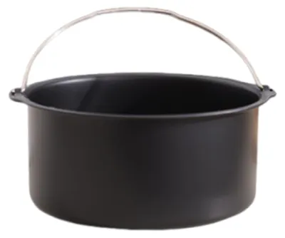 Produktbild von Kuchenform 18 cm Antihaft für Luftfritteuse - Kohlenstoffstahl mit Silikon-Griff, 7 Zoll Backform für Heißluftfritteuse, Schwarz