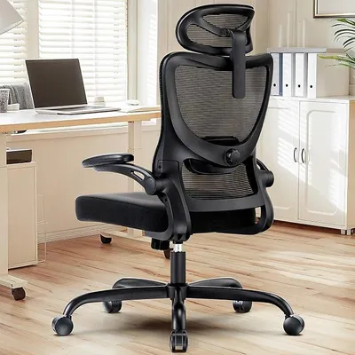 Imagen del producto de Silla de oficina ergonómica, silla de escritorio ergonómica con soporte lumbar y reposacabezas ajustables, cómoda silla para videojuegos con reposabrazos 3D, silla de oficina para teletrabajo, carga máxima: 136 kg