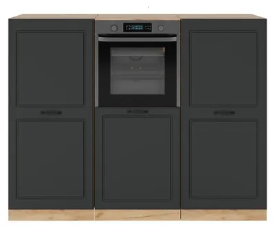 Produktbild von Küchenblock Vicco R-Line Anthrazit Landhaus/Goldkraft Eiche 180 cm ohne Arbeitsplatte, Model 53647