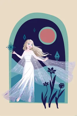 Produktbild von Wandbild - Frozen Nocturnal Stroll - Größe 50 x 70 cm