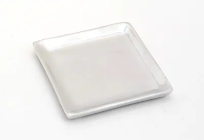 Produktbild von Kerzenteller quadrat Alu Silber poliert 8 x 8 cm für Kerzen, Dekoteller