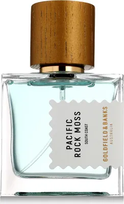 A bottle of Goldfield & Banks Pacific Rock Moss Eau De Parfum.