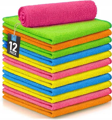 Produktbild von 12x Weiche Mikrofaser-Reinigungstücher Staub Auto 30x30cm