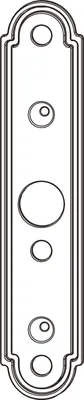 Produktbild von Maco 441782 Unterlage für Ladenplattenkloben, Stapelbar, Mauerverkleidung, Kunststoff, schwarz, 1 mm, 111x23 mm