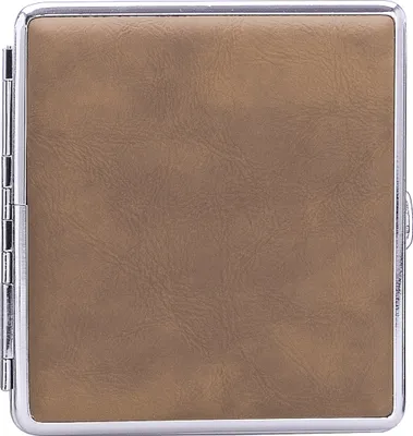 Produktbild von ZIGARETTENETUI für 20 Zigaretten Leder Optik Etui Zigarettenbox Zigarettendose Dose Box Case Geschenk 89 (Braun)
