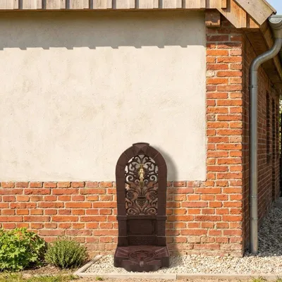 Produktbild von Stehbrunnen Aluminium braun lackiert antik, H.75 cm