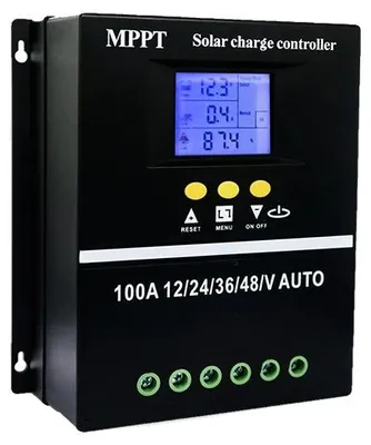 Obrázok produktu pre Solárny regulátor s technológiou MPPT, s dvoma USB portami, 100A, 12V/24V/36V/48V
