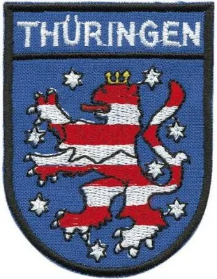 Produktbild von Aufnäher Wappen - Thüringen - 00427 - Gr. ca.5,5 x 7cm