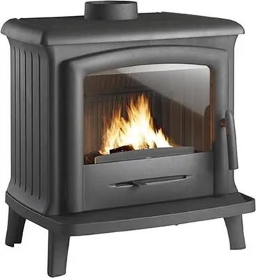 Image de Poêle à bois fonte 6kw anthracite - Invicta - 9121-44 - norik