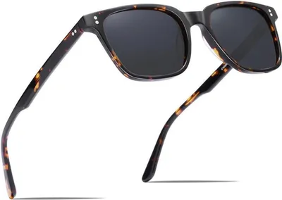 Produktbild von CARFIA Vintage Polarisierte Sonnenbrille Damen UV400 Acetatrahmen