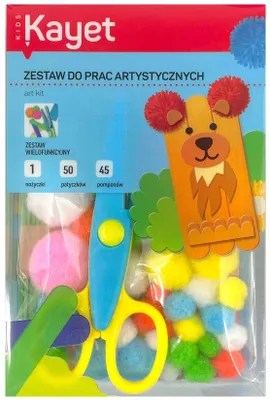 Produktbild von Kayet Kreativ-Bastelset mit Pompons, Schnur und Schere