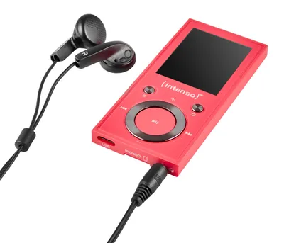 Produktbild von Intenso Video Scooter BT, MP3 Spieler, 16 GB, LCM, USB 2.0, Pink, Kopfhörer enthalten