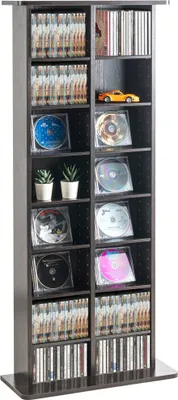 Immagine prodotto di Mobile multimediale - 8 livelli - Ripiani regolabili per DVD - 464 CD - Salvaspazio ed elegante - Per il soggiorno e l'ufficio di casa