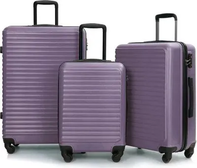 Produktbild von Famanu Koffer Set - 3-teilig - Lila - Mit 360° Rollen - 60 x 30 x 30 cm