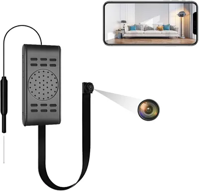 Produktbild von Mini-Kamera – Videoaufnahmegerät. Kleine IP-Kamera für die Überwachung zu Hause. Bewegungsmelder. 1080p Full HD. Schwarz