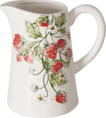 Produktbild von Krug aus Keramik STRAWBERRY, Erdbeermuster, 1250 ml