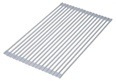 Immagine prodotto di Scolapiatti in Acciaio e Silicone Flessibile Plastica Grigia Acciaio e Tecnoplastica Emuca
