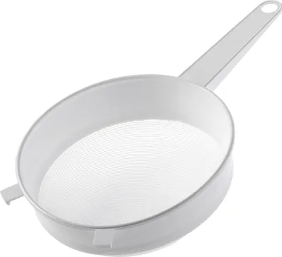 Obrázok produktu pre Kuchynské sitko a jemné sitko – jemné oká – Ø 20 cm – vhodné pre potraviny (v súlade s FCM) – biele