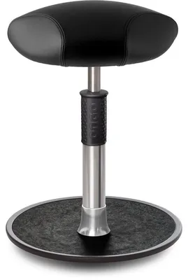 Produktbild von Sitz- Stehhocker Free Regular Triangel Boxmark Leder schwarz chrom /schwarz.