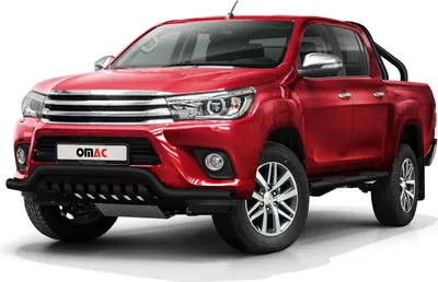 Zdjęcie produktu dla Osłona przedniego zderzaka do Toyota Hilux 2015-2022 ze stali nierdzewnej z czarnym ABE