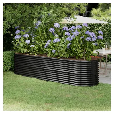 Produktbild von Hochbeet aus Metall für Garten und Terrasse 296x80x68 cm Anthrazit