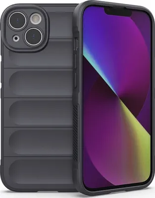 Produktbild von Mobigear Bumpy iPhone 14 Hülle Flexibles TPU Backcover - Charcoal