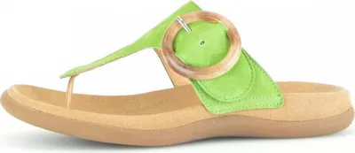 Produktbild von Gabor 43.701 Damen Pantoletten - Zehentrenner Pantolette grün Freizeit NEU