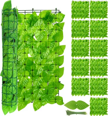 Produktbild von Clanmacy Sichtschutzhecke Windschutz 1*3M Efeu Sichtschutz Balkonverkleidung Blätterzaun,grün