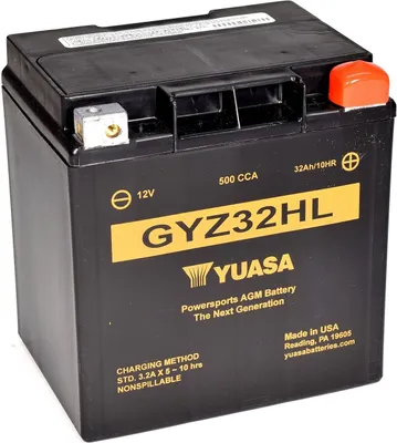 Produktbild von Batterie YUASA GYZ32HL AGM 12V 32Ah Motorradbatterie / ATV / Quad, wartungsfrei versiegelt vorgeladen