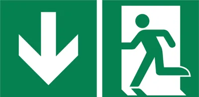 Produktbild von Hinweisschild Notausgang 30x15cm Hart-PVC