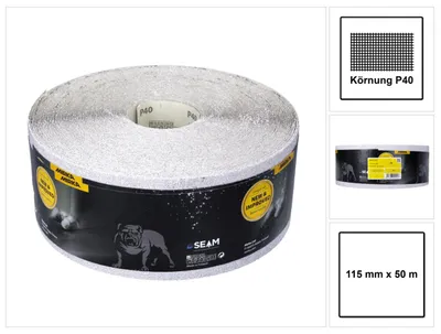 Produktbild von Mirka BASECUT Schleifpapier 115 mm x 50 m P40 Schleifrolle ( 2251100140N ) Universal Schleifpapier