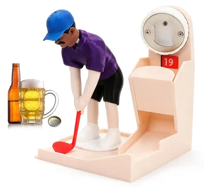 Automatischer Golf-Flaschenöffner mit Kronkorkensammler