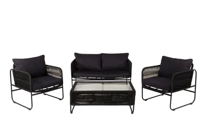 Produktbild von Venture Home Lounge-Set Utah Schwarz