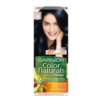 Zdjęcie produktu dla Garnier Color Naturals Krem koloryzujący do włosów 2.10 Jagodowa Czerń
