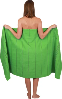 Produktbild von Betz Badetuch XXL 90 x 180 cm LINES Strandtuch Farbe - grün