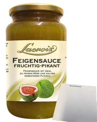 Produktbild von Lacroix Feigensauce fruchtig-pikant (560g Glas) + usy Block