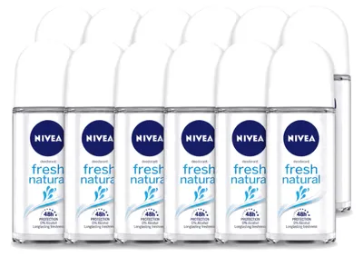 Obrázek produktu pro 12 kusů antiperspirantu NIVEA Fresh Natural, roller, 50 ml – výhodná sada