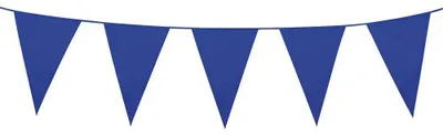 Wimpelkette, blau, 30 x 20 cm, 10 m, 20 Wimpel