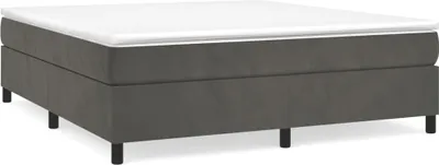 Obrázek produktu pro vidaXL Box spring bed frame dark grey 160x200 cm velvet