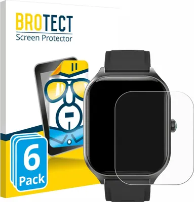 Produktbild von 6x Für FORRLITE Smartwatch 2.01" Schutzfolie BROTECT Displayschutz Display Schutz Folie Klar Transparent