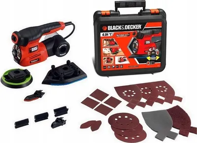 Zdjęcie produktu dla Black & Decker KA280, Multiszlifierka, Rzep, 13000 RPM, 2 mm, 1 mm, Prąd przemienny