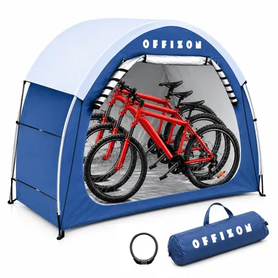 Imagen del producto de Garaje para bicicletas, impermeable, capacidad para 2-5 bicicletas, fabricado con tejido Oxford 210D, para uso en exteriores