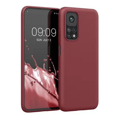 Produktbild von kwmobile Hülle kompatibel mit Xiaomi Mi 10T / Mi 10T Pro Hülle - weiches TPU Silikon Case - Cover geeignet für kabelloses Laden - Rhabarber Rot