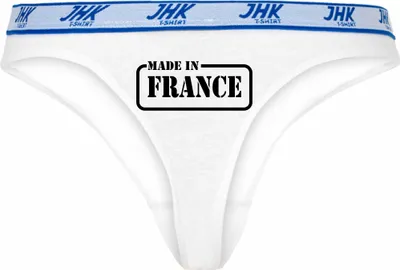 Produktbild von Damen Thong Slip - Boxer-0050-woman-white-v-M - weiß - M - vorn -   France - lustiges Motiv - Spruch - Unterwäsche - Unterhose - Freizeit - lustig