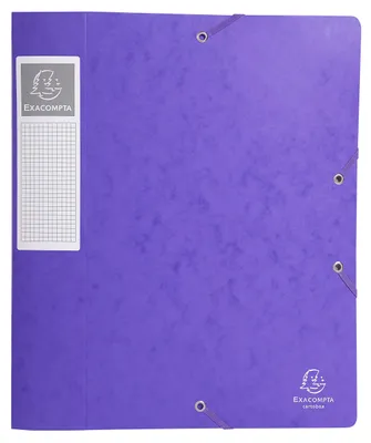 Immagine prodotto di Exacompta 10x scatola archivio dorso 60mm cartone +3 lembi elasticizzati A4 viola 16015H
