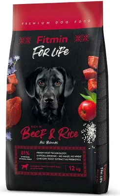 Produktbild von FITMIN dog For Life Rind & Reis 12kg