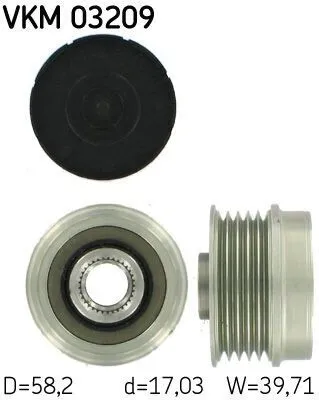 Produktbild von SKF Generatorfreilauf Riemenscheibe Lichtmaschine für FIAT 500 (312) Ø58mm