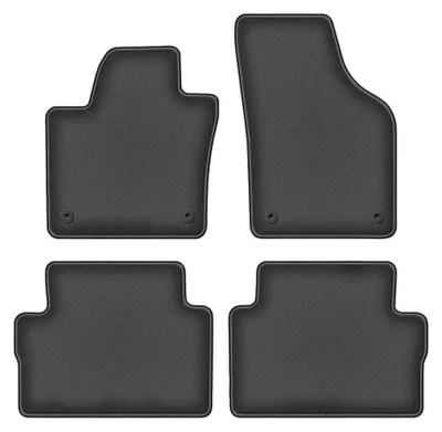 Produktbild von Velours-Fußmatten für Seat Alhambra II 2010-2018 (Minivan) – 4-tlg, Graphit, passgenau – Wielganizator DURBAN